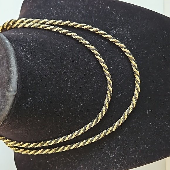 TRIFARI 30" Goldtone & Black Cord Rope Necklace - Picture 4 of 7